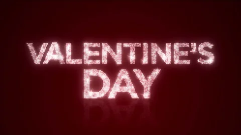 Sparkling Valentine's Day Reflective Background Loop with Matte Stock Footage 78117487