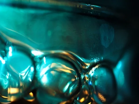 Sparkling water from bottom to top. Boiling Water Close Up with Steam. 스톡 동영상 70720022