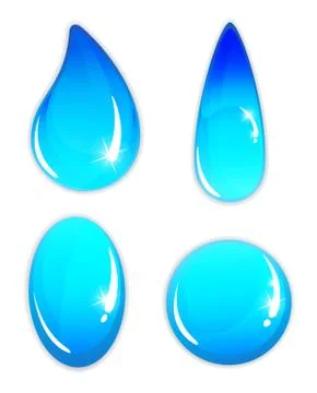 Sparkling water drops Stock Illustration