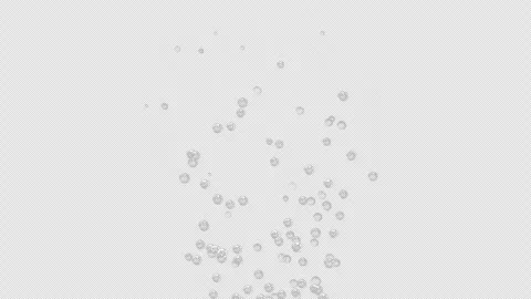 Sparkling water in the glass bubbles going up slow-mo motion Loop Alpha Channel Stock Footage 276284279