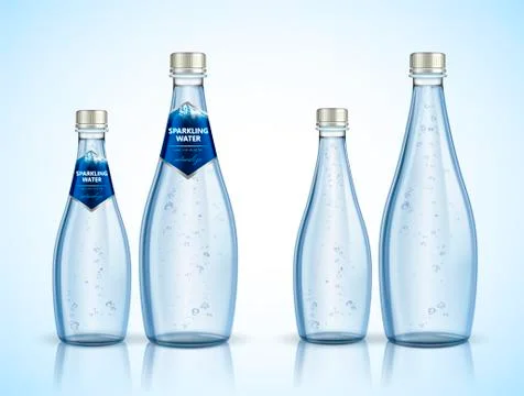 Sparkling water package design 스톡 일러스트