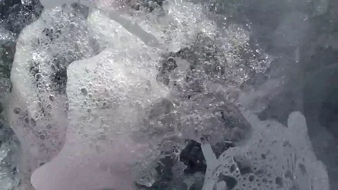 Sparkling water slow motion Stock Footage 79071946
