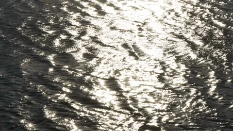 Sparkling water surface water wave reflection light Stock Footage 219766747
