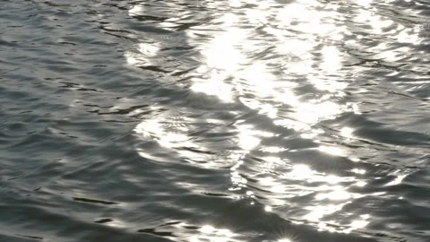 Sparkling water surface water wave reflection light Stock Footage 219766770