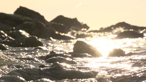 Sparkling waves in slow motion. Slow motion. Stock Footage 53158568
