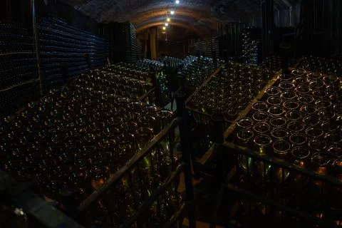 Sparkling wine cellars Stock Photos