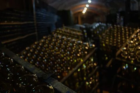 Sparkling wine cellars Stock Photos