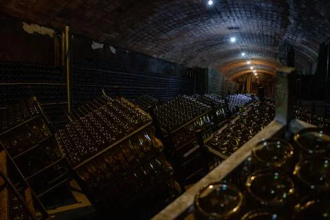 Sparkling wine cellars Stock Photos