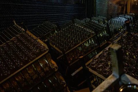 Sparkling wine cellars Stock Photos