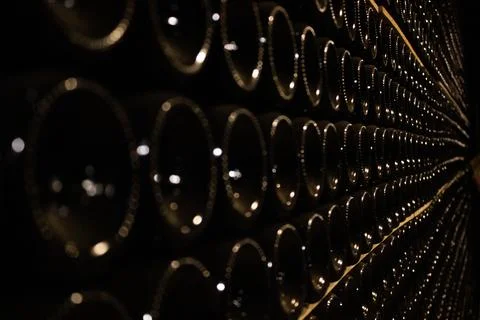 Sparkling wine cellars Stock Photos