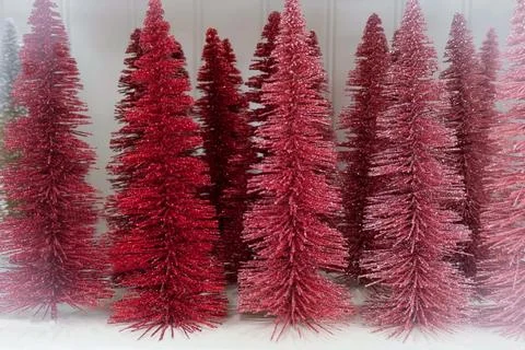 Sparkly Christamd Trees Stock Photos