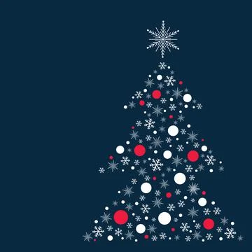 Sparkly decorated christmas tree vector Stock Illustration