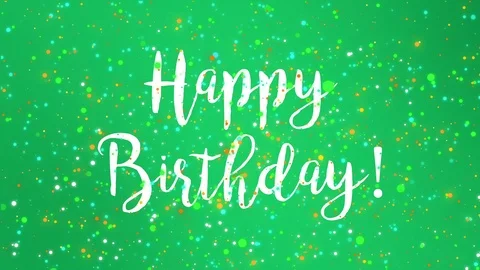 Sparkly green Happy Birthday greeting ca... | Stock Video | Pond5