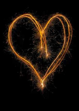 Sparkly Hearth Symbol Stock Photos