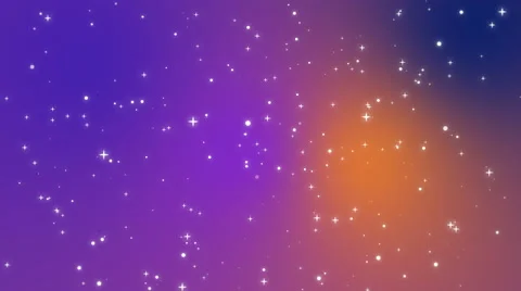 Sparkly light particles moving across a purple blue orange gradient background Stock Footage 68447971