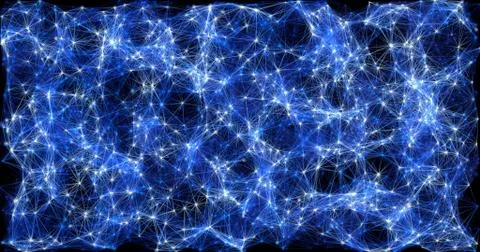 Sparkly lines and points connection 스톡 일러스트