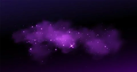 Sparkly purple smoke cloud or fog Ilustração Stock