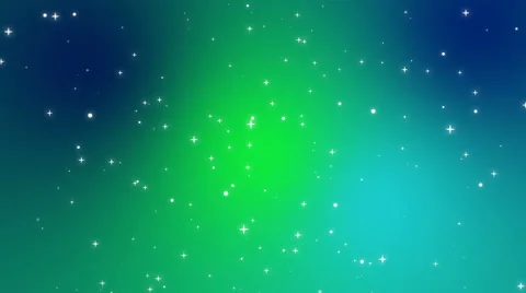 Sparkly white light particles moving across a green blue gradient background Stock Footage 68400275