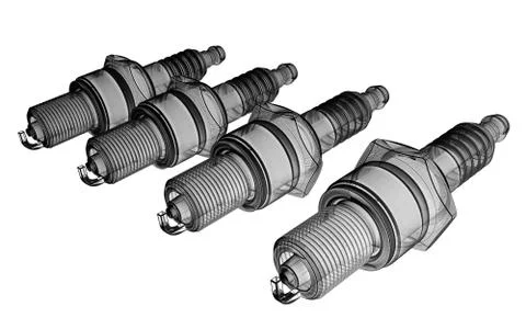 Sparkplugs Stock Illustration