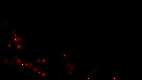 Sparks (Alpha Channel) Wind blows to the left Stock Footage 106723817