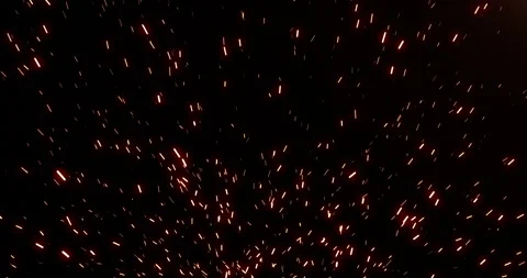 Sparks and fire particles going up Stockbeeldmateriaal 301875134