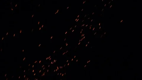 Sparks on black background Stock Footage 74375504