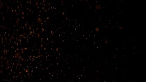 Sparks on black background Stock Footage 74375585