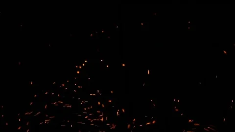 Sparks on black background Stock Footage 74375605
