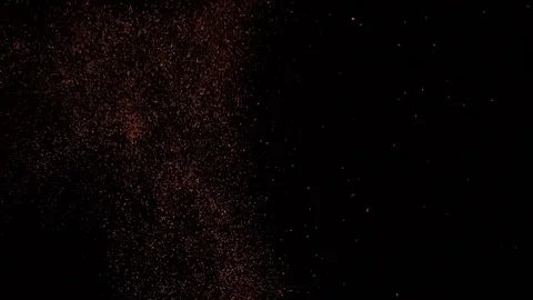 Sparks on black background Stock Footage 74376253