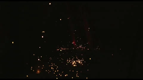 Sparks on Black Stock Footage 56628270