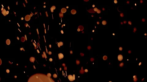 Sparks bokeh lights on the black background Stock Footage 121629940