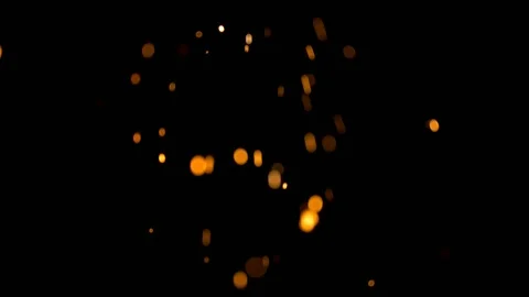 Sparks bokeh lights on the black background Stock Footage 121634187