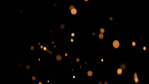 Sparks bokeh lights on the black background Stock Footage 121634762