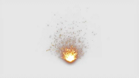 Sparks Bounce Front 01 HD Stock Footage 312512812