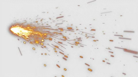 Sparks Bounce Upperleft 01 HD Stock Footage 312512834