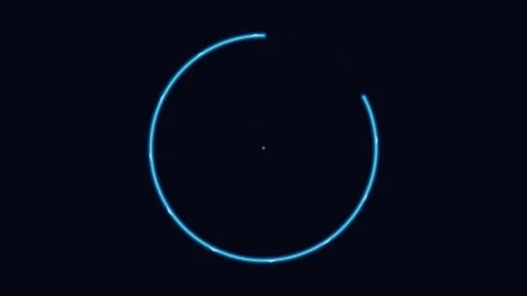 Sparks circle portal with glowing fire particles and magical energy ring effe Stock Footage 345863564