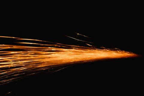 Sparks comet like in dark Foto stock