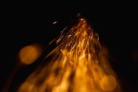 Sparks comet like in dark 스톡 사진