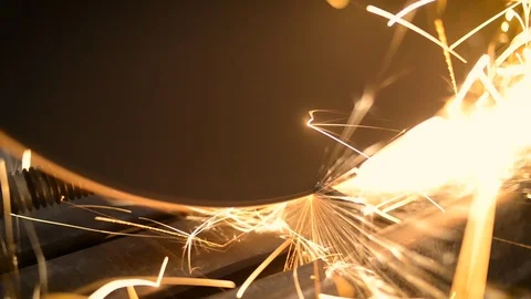 Sparks from a Cutting Wheel Video stock 85916294