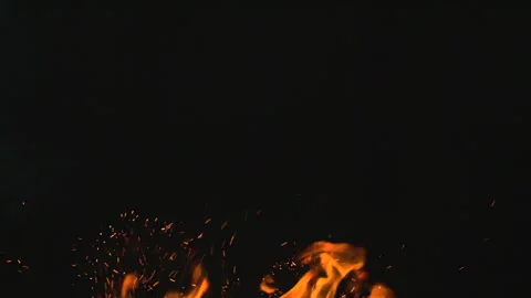 Sparks Dancing Against a Black Backdrop HD Pro Stock Footage 329557243