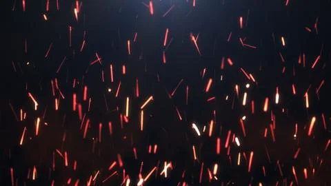 The sparks on a dark background Stock Illustration