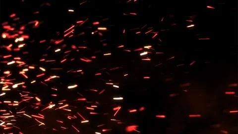 The sparks on a dark background Stock Illustration