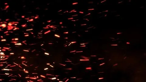 The sparks on a dark background Stock Illustration