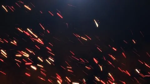 The sparks on a dark background Stock Illustration