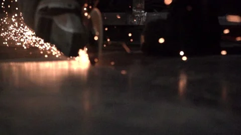 Sparks emerging from the grinder Stock Footage 259862936