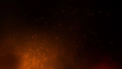 Sparks from Fire Background - 3D Illustration - Shallow DOF Stock Footage 146155828