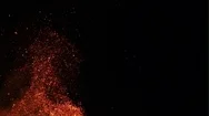 Sparks From The Fire On The Dark Background - Slow Motion Stock Footage