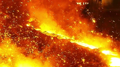 Sparks fire in manufacturing Stock Footage 55373542