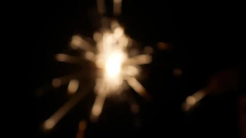 Sparks on firecrackers on a black background. Stock Footage 306771778