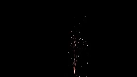 Sparks Flame Fire Light from Fireworks isolated on black background.  Stock Footage 142403678